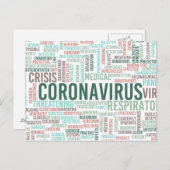 Coronavirus Background Health Pandemic Briefkaart (Voorkant / Achterkant)