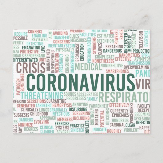 Coronavirus Background Health Pandemic Briefkaart (Voorkant)