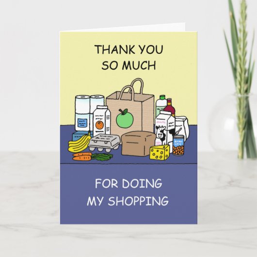 Coronavirus Bedankt voor het doen van mijn boodsch Kaart (Voorkant)