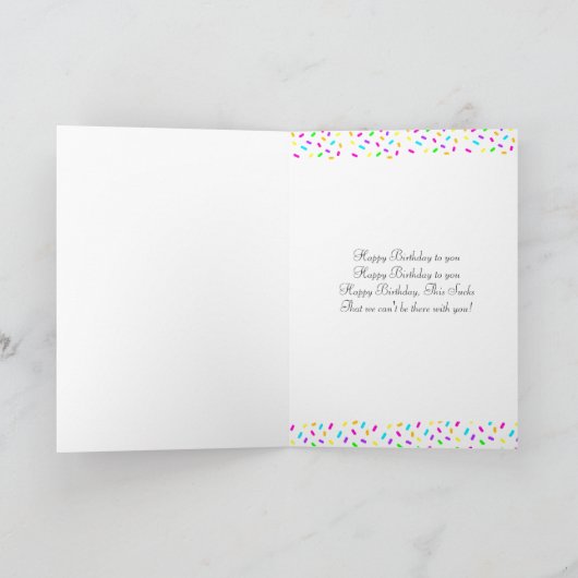 Coronavirus Birthday Wasting Kaart (Binnen)