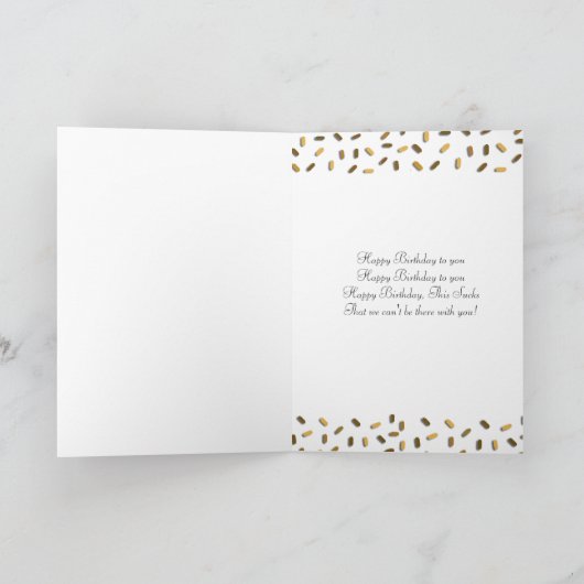 Coronavirus Birthday Wishes Card Kaart (Binnen)