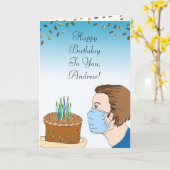 Coronavirus Birthday Wishes Card Kaart (Gele Bloem)