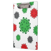 CoronaVirus Clipboard Covid19 Pattern Designer Pad Klembord (Links)