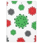 CoronaVirus Clipboard Covid19 Pattern Designer Pad Klembord (Achterkant)