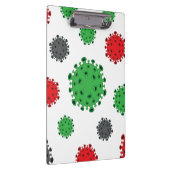 CoronaVirus Clipboard Covid19 Pattern Designer Pad Klembord (Rechts)