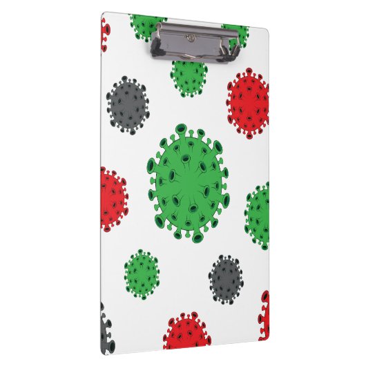 CoronaVirus Clipboard Covid19 Pattern Designer Pad Klembord (Rechts)
