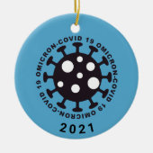 Coronavirus Covid19 Omicron Variant Ornament (Voorkant)