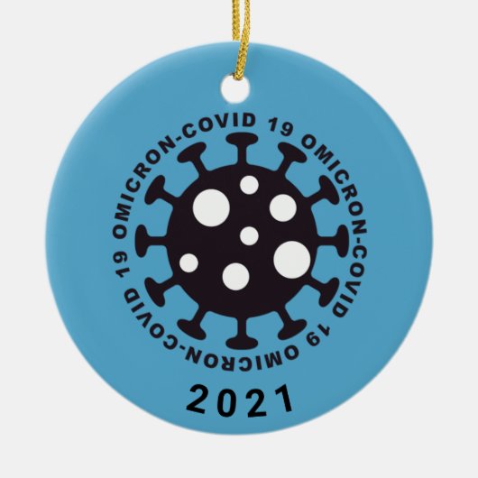 Coronavirus Covid19 Omicron Variant Ornament (Voorkant)
