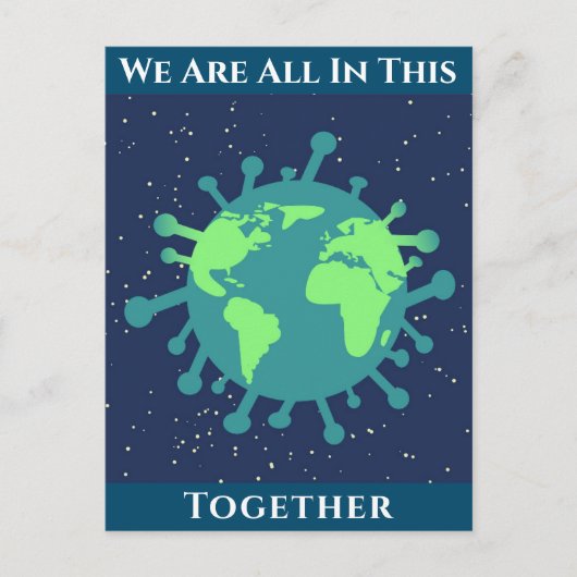 Coronavirus Covid 19 alles in dit verband Briefkaart (Voorkant)