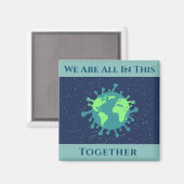 Coronavirus Covid 19 alles in dit verband Magneet (Voorkant / Achterkant)