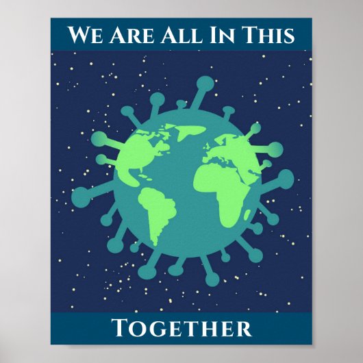 Coronavirus Covid 19 alles in dit verband Poster (Voorkant)