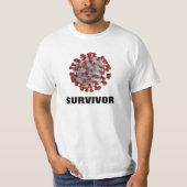 Coronavirus / COVID-19 Survivor T-shirt (Voorkant)