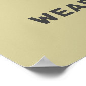 Coronavirus Draag een gezichtsmasker met dekking Poster (Hoek)