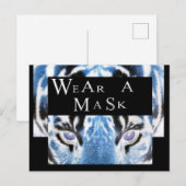 CORONAVIRUS DRAAG EEN MASKER BRIEFKAART (Voorkant / Achterkant)