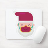 coronavirus face mask santa xmas muismat (Met muis)