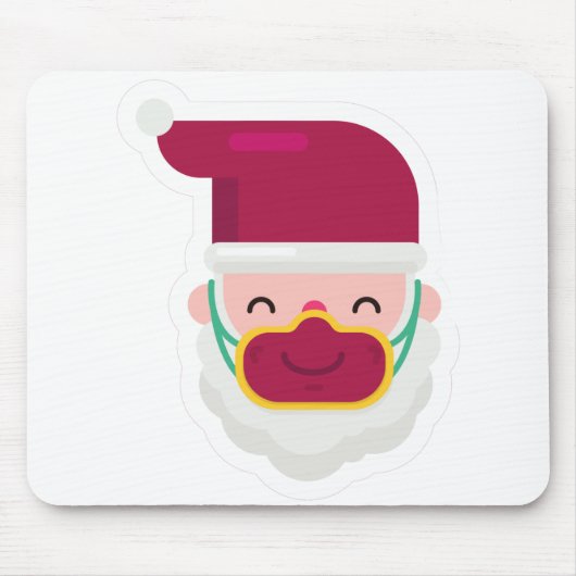 coronavirus face mask santa xmas muismat (Voorkant)