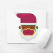 coronavirus face mask zwarte santa muismat (Met muis)