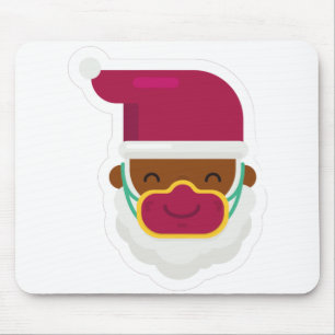 coronavirus face mask zwarte santa muismat