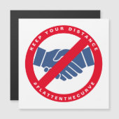 Coronavirus Geen Handdruk #FLATTENTHECURVE Rood (Voorkant / Achterkant)