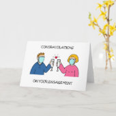 Coronavirus: Gefeliciteerd met je Verloving. Kaart (Gele Bloem)