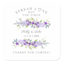 Coronavirus Gel Purple Flower Wedding Wreath