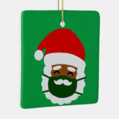 coronavirus gezichtsmasker zwarte kerstkerstmis keramisch ornament (Rechts)