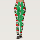 coronavirus gezichtsmasker zwarte kerstkerstmis leggings (Achterkant)