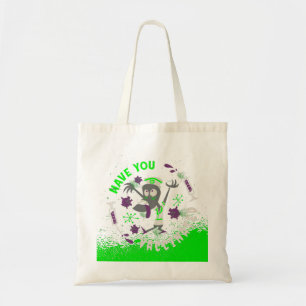 coronavirus halloween vaccinverpleegster monstergr tote bag