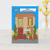 Coronavirus, Happy Cinco de Mayo, zelfisoalting. Kaart (Gele Bloem)