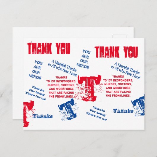 CORONAVIRUS HEROES BRIEFKAART (Voorkant / Achterkant)