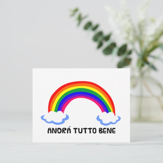 coronavirus hope rainbow virus andra tutto be co briefkaart (Staand voorkant)