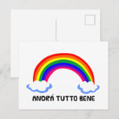 coronavirus hope rainbow virus andra tutto be co briefkaart (Voorkant / Achterkant)