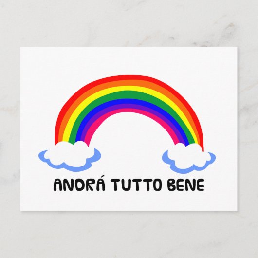 coronavirus hope rainbow virus andra tutto be co briefkaart (Voorkant)
