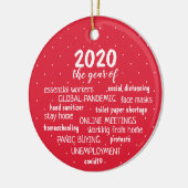 Coronavirus jaar keramisch ornament (Links)