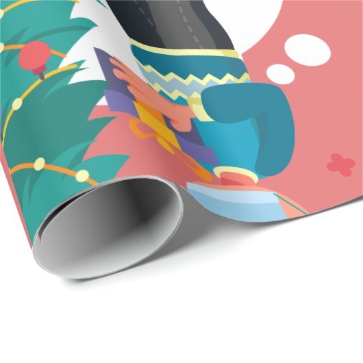 coronavirus kerstboom cadeaupapier (Rol Hoek)