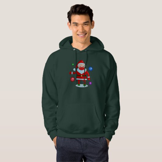 coronavirus kerstmis gezichtsmasker santa snowflak hoodie (Voorkant volledig)