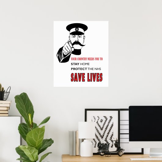 Coronavirus Lord Kitchener Poster (Thuiskantoor)