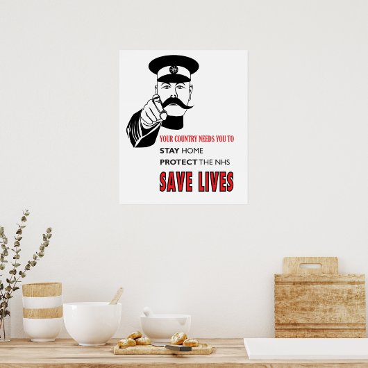 Coronavirus Lord Kitchener Poster (Keuken)