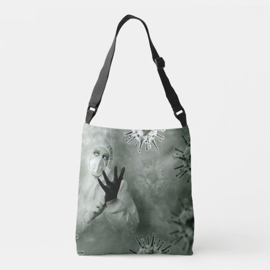 Coronavirus Nurse Crossbody Tas (Achterkant)