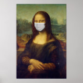 Coronavirus Pandemische Mona Lisa Facemask COVID-1 Poster (Voorkant)