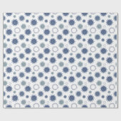 Coronavirus patroon COVID-19 blauw groen Cadeaupapier (Vlak)
