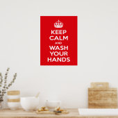 Coronavirus Prevention, Hygiene, Keep Calm Poster (Keuken)