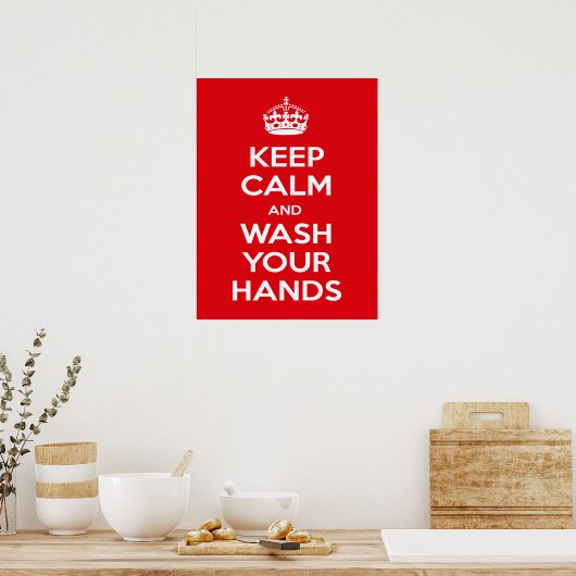 Coronavirus Prevention, Hygiene, Keep Calm Poster (Keuken)