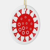 Coronavirus Red Funny Persoonlijke Kerstmis Keramisch Ornament (Rechts)