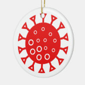 Coronavirus Red Funny Persoonlijke Kerstmis Keramisch Ornament (Links)