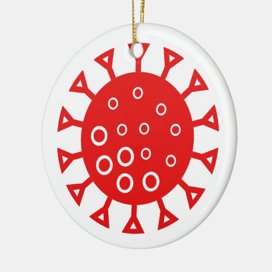 Coronavirus Red Funny Persoonlijke Kerstmis Keramisch Ornament (Links)