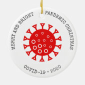Coronavirus Red Funny Persoonlijke Kerstmis Keramisch Ornament (Achterkant)