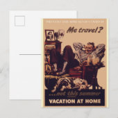 Coronavirus Retro Staycline Verblijf veilig Briefkaart (Voorkant / Achterkant)