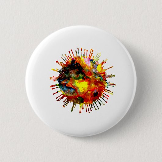 Coronavirus Ronde Button 5,7 Cm (Voorkant)
