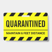 Coronavirus Self Isolation Quarantine Badge (Achterkant)